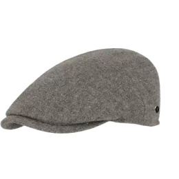 Matteo Flat Cap Grey Wool - FLECHET