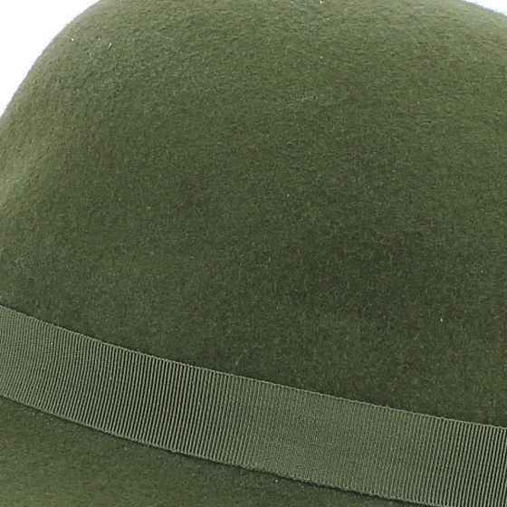 Cloche Hat Made in France leather bow - Traclet