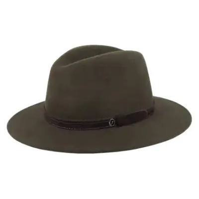 Gianni Traveller Hat with Ear Flaps Olive Felt - Fléchet Reference: 22720| Chapellerie Traclet