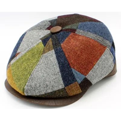 Casquette Dijon 8 cotes Patchwork Laine - Traclet   Reference : 22732| Chapellerie Traclet