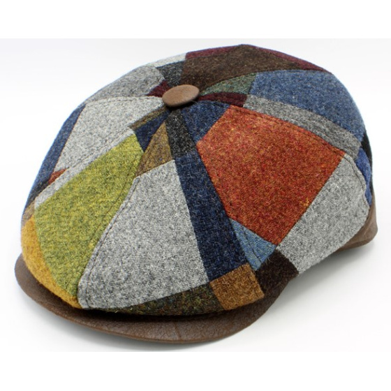 Casquette Dijon 8 cotes Patchwork Laine - Traclet