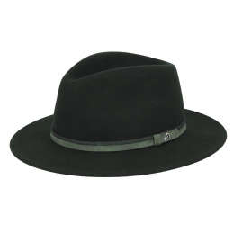 Traveller Crush Wool Felt Hat Green - Fléchet