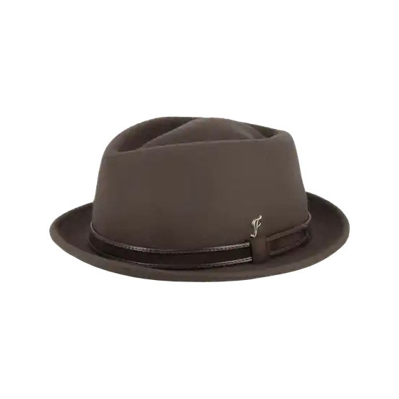 Porkpie Novare Taupe Felt Hat - Fléchet