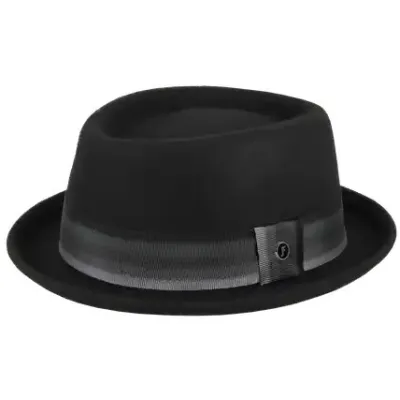 Chapeau Porkpie Crooner Feutre Noir - Fléchet