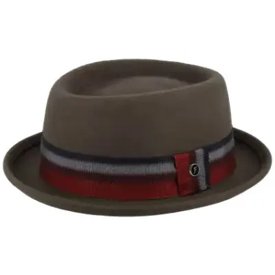 Chapeau Porkpie Crooner Feutre Taupe - Fléchet