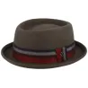 Chapeau Porkpie Crooner Feutre Taupe - Fléchet