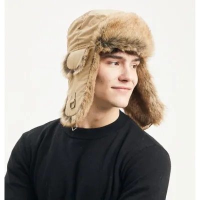 Chapka Sasha Fausse Fourrure Beige - Herman