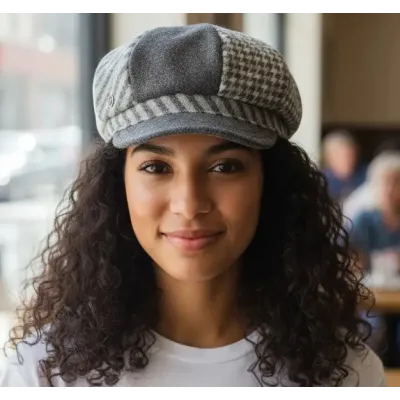 Azzurra Patchwork Newsboy Cap - Fléchet Reference: 22749| Chapellerie Traclet