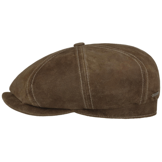 Hatteras Lombardi Cognac Leather Cap - Stetson