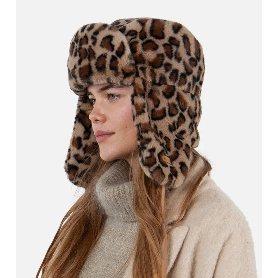 Lucerne Faux Fur Leopard Print Ushanka - Barts Lucerne Faux Fur Leopard Print Ushanka - Barts