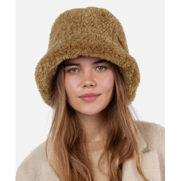 Bantota Brown Faux Fur Women's Bucket Hat - Barts