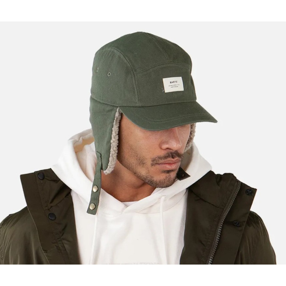 Hafnar Cap with Faux Fur Ear Flaps Army - Barts