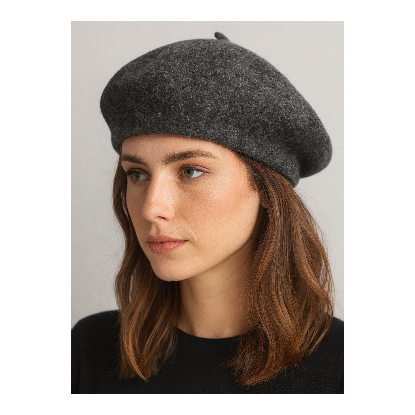 Béret Classique Laine Anthracite