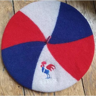 Béret Trio Victoire Brodé Coq Français - Le Béret Français