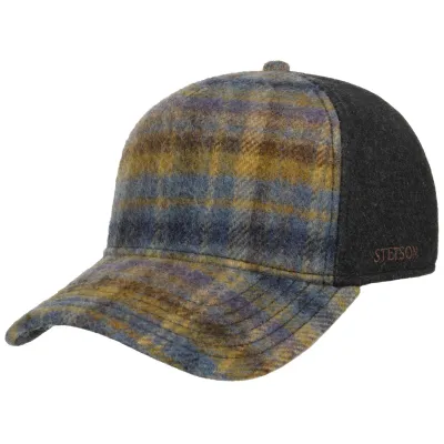 Casquette Plano Woolrich Laine Marron & Bleu - Stetson