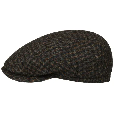 Dundalk Harris Midnight Blue Flat Cap - Stetson | Virgin Wool Tweed Reference: 22815| Chapellerie Traclet