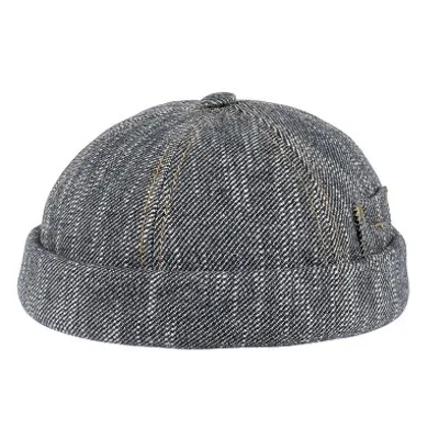 Docker Cooper Dark Denim Cotton Beanie - Mtm  Reference: 22822| Chapellerie Traclet
