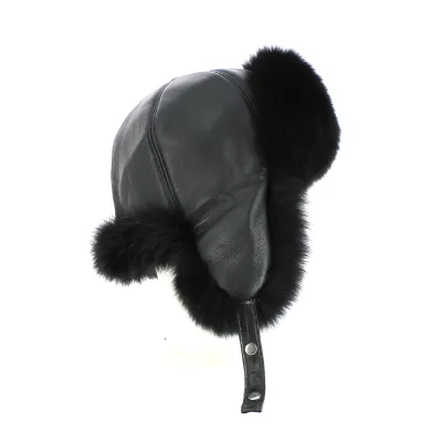 Chapka / Toque Verona Cuir & Renard - Traclet