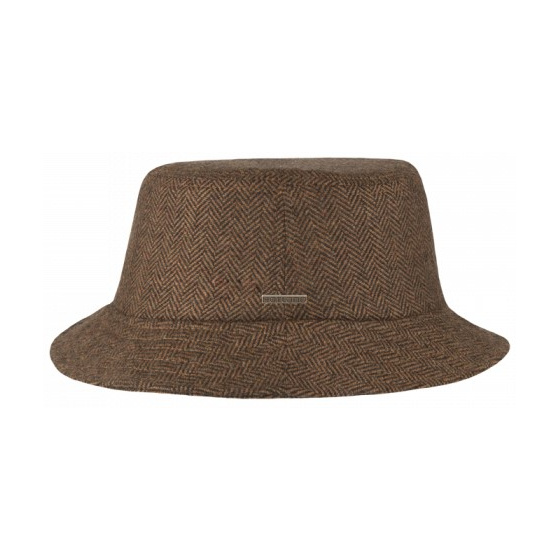 Herringbone Tweed Bink Bucket Hat - Hatland