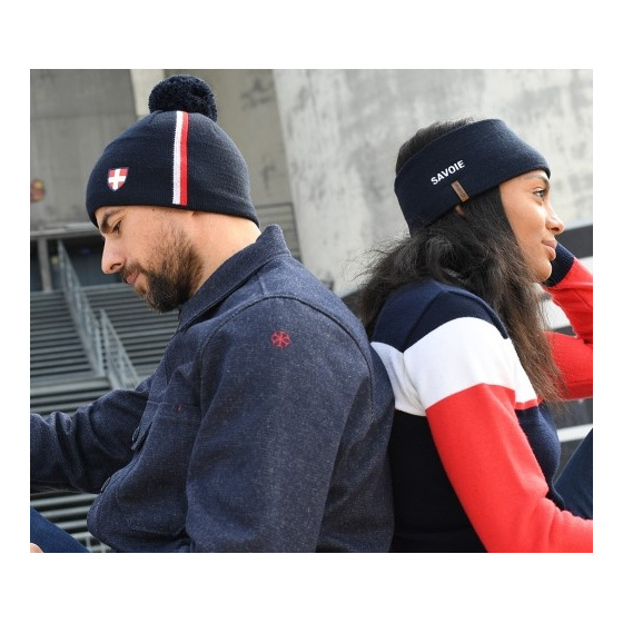 Navy Haute-Savoie Pom Pom Beanie - Le Drapo