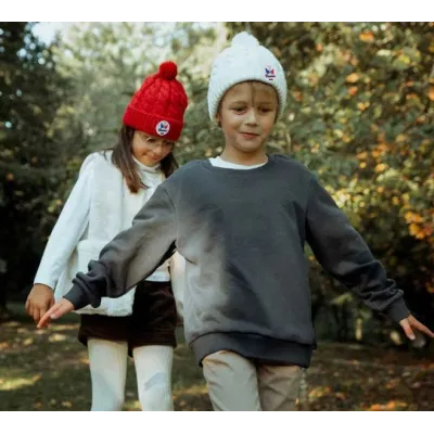 Alpina White Pom Pom Children's Beanie - Pipolaki - Chapellerie Traclet Reference: 22853| Chapellerie Traclet