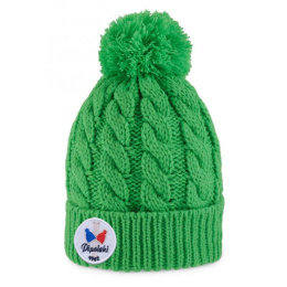 Gstaad Jungle Green Pom-Pom Beanie - Pipolaki