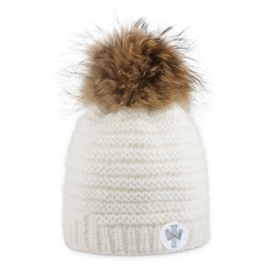 White Naiade Pompom Beanie - Pipolaki