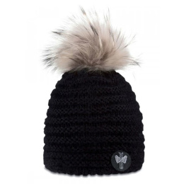 Bonnet à Pompon Naiade Noir - Pipolaki