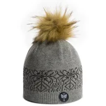 Bonnet à Pompon Favara Gris Souris - Pipolaki