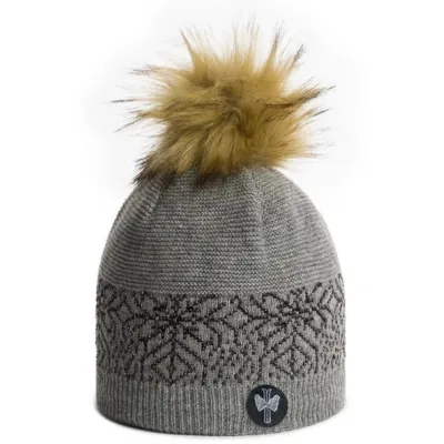 Bonnet à Pompon Favara Gris Souris - Pipolaki