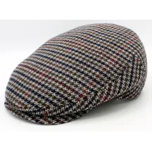 Casquette Plate Pied De Poule Marron - Traclet