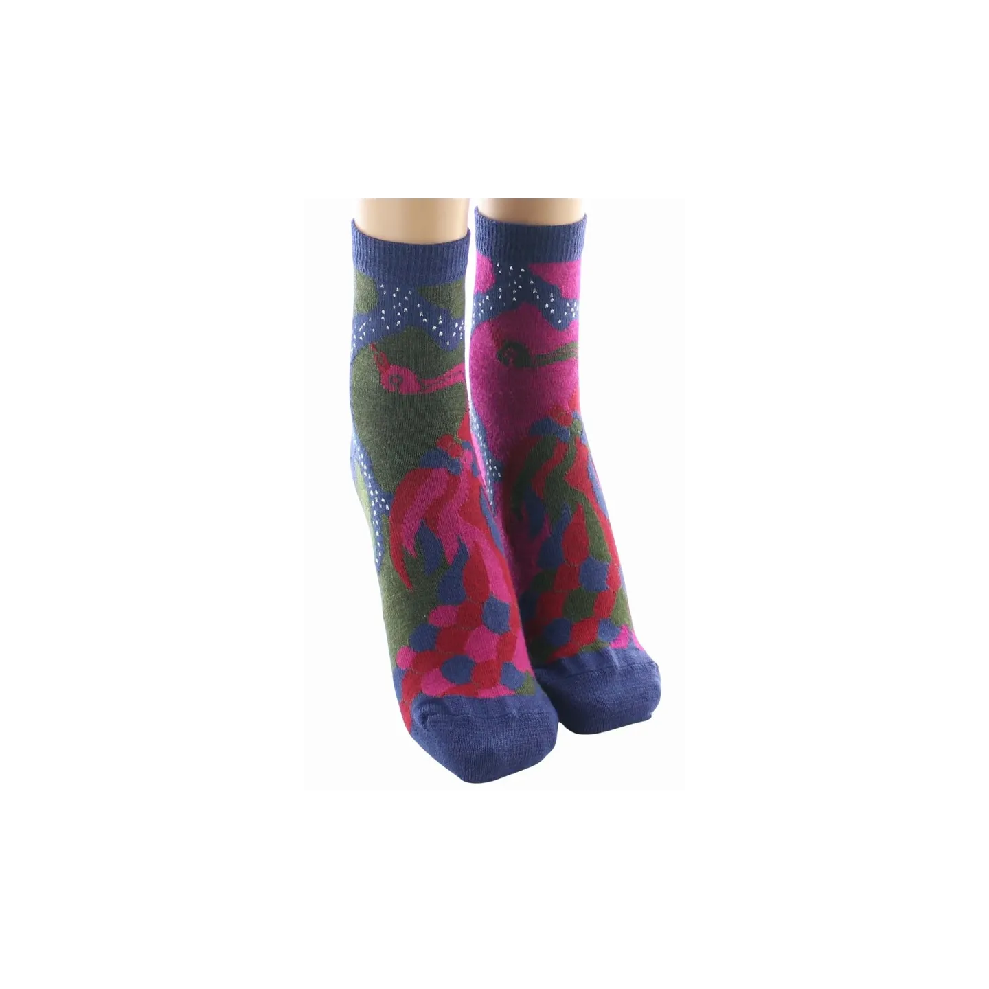 Chaussettes Courtes Femme Peignée Le Paon Made in France - Berthe