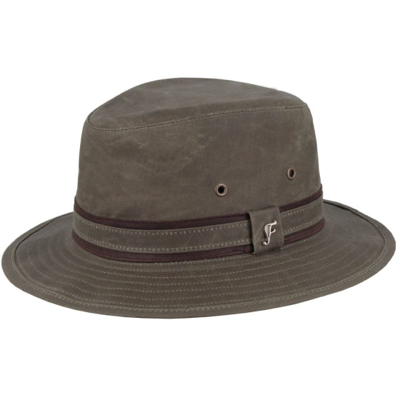 Sintra Waterproof Oiled Cotton Hat Khaki - Flechet