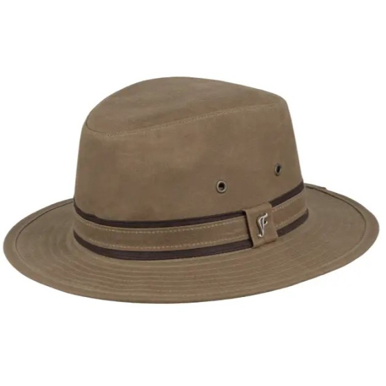 Sintra Waterproof Oiled Cotton Hat Camel - Flechet