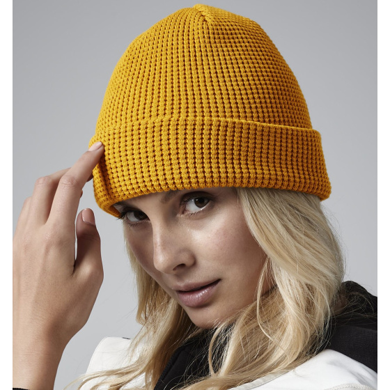 Waffle Knit Organic Cotton Beanie - Traclet