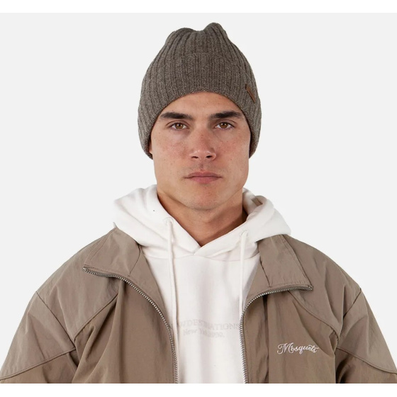 Haakon Turnup Wool Beanie Taupe - Barts