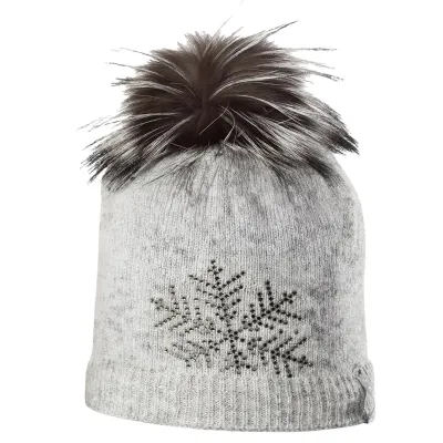 Lara Lurex Kristo Grey Beanie Reference: 8832 | Traclet Hat Shop