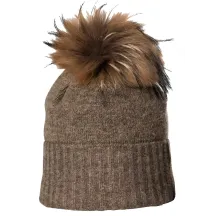 Bonnet Pompon Fourrure Bettina Taupe - Kristo