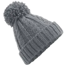 Pompom Knit Beanie Oversize Gray - Traclet Reference: 22919 | Chapellerie Traclet