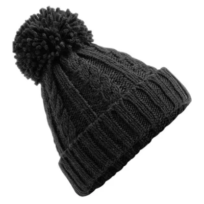 Pompom Knit Beanie Oversize Black - Traclet Reference: 22920 | Chapellerie Traclet