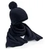 Louna Set Pompom Beanie & Scarf Navy - TRACLET Reference: 22921| Chapellerie Traclet