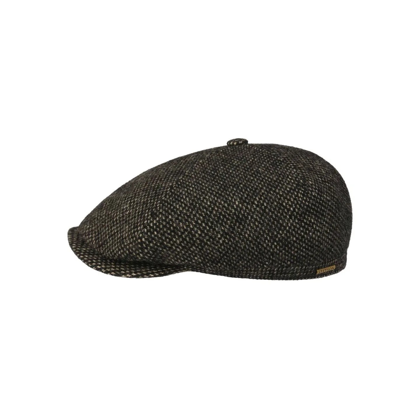 Brooklin Alfe Black Heathered Wool Cap - Stetson  Reference: 22922 | Chapellerie Traclet