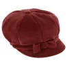 Armel Fleece Newsboy Cap in Burgundy - Traclet Reference: 21162| Traclet Hat Shop