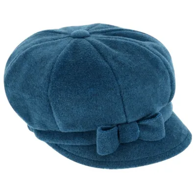 Armel Fleece Royal Blue Newsboy Cap - Traclet Reference: 22925 | Chapellerie Traclet
