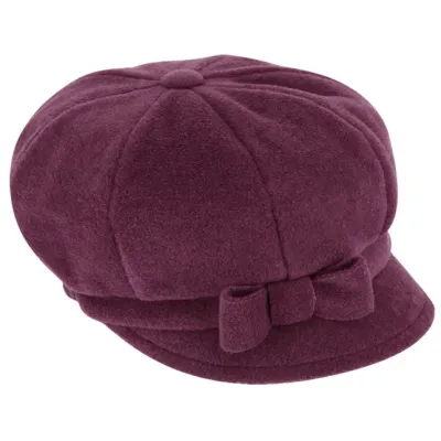 Armel Fleece Plum Newsboy Cap - Traclet Reference: 22927 | Chapellerie Traclet