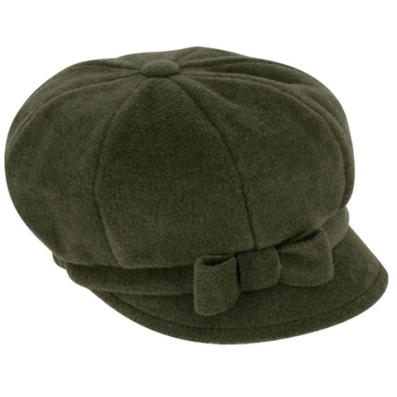 Armel Fleece Olive Newsboy Cap - Traclet