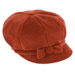 Armel Cinnamon Fleece Newsboy Cap - Traclet