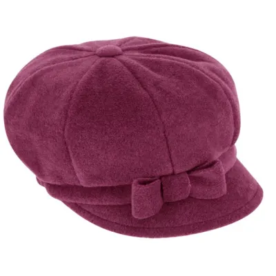Armel Fuchsia Fleece Newsboy Cap - Traclet Reference: 22930 | Chapellerie Traclet
