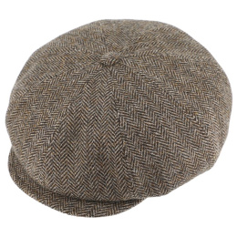 Andria Virgin Wool Taupe Irish Cap - Traclet