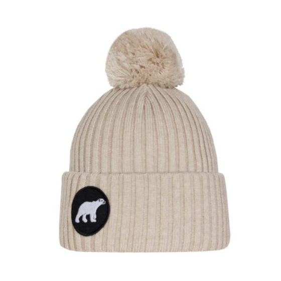 Bonnet à Pompon Polar Laine Mérinos - Super Yellow